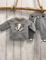 Preview: name it 2tlg Pullover + Jogginghose Gr. 62  grau Waschbär + grau Kordel