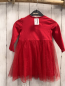 Preview: H&M  kleid  Gr. 80  rot Tüllüberrock mit silber Glitzerpunkten 