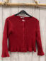 Preview:   Strickjacke  Gr. 128  rot Rippen 