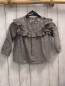Preview: H&M  Bluse  Gr. 92  grau hellgrau gemustert Rüschen 
