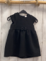 Preview: H&M Kleid  Gr. 86  schwarz Rauten goldene Glitzerpunkte Schleife 