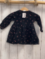 Preview: H&M Kleid  Gr. 68  schwarz Feinkord Blumen 