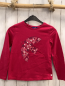 Preview: Okaidi  Langarmshirt  Gr. 128  rot Möwe mit Blumen + glitzer 