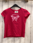 Preview: Kiabi  T-Shirt  Gr. 128  rot rosa Schmetterling Schrift 