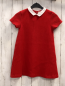 Preview: Zara  Kleid  Gr. 122  rot Rippen weißer Kragen 