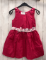 Preview: Sergent Major  Kleid  Gr. 122  rot bestickte blumen weißer Gürtel mit Blumen 