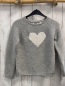 Preview: Okaidi  Pullover  Gr. 128  grau Strick weißes Herz