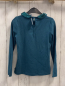 Preview: Okaidi  Langarmshirt  Gr. 128  petrol Kragen mit Pailetten 