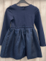 Preview: Okaidi  Kleid  Gr. 128  dunkelblaues Oberteil Rock mit blau dunkelblauen Quadarten mit Glitzer 