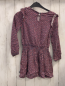 Preview: Okaidi  Kleid  Gr. 128  dunkelgru + rote Ovale + weiße Punkte Rüschen 