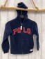 Preview: Ralph Lauren  Sweatjacke  Gr. 116  blau Kapuze rote Schrift 