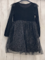 Preview: H&M  Kleid Gr. 122  schwarz Strickoberteil Tüllrüschen an den Schultern Tüllrüschenrock mit silber Glitzerpunkten 