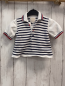 Preview: Emile et Rose  Poloshirt Gr. 68  weiß blaue Streifen rot bau weißer Streifenbund 