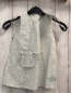 Preview: neu Lana  Kleid  Gr. 74  weiß grau mint Streifen Tasche graue Nähte NP 41 € 