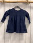 Preview: Sterntaler  Kleid  Gr. 74  blau Strick Lochmuster 