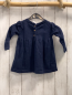 Preview: Sterntaler  Kleid  Gr. 74  blau Strick Lochmuster 