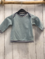 Preview: Hummel  Pullover  Gr. 74  mint mit Glitzer blau weißer Streifenbund