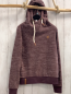 Preview: Naketano  Pullover  Gr. M aubergine hellgrau meliert Fleece Kapuze Kordel 