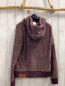 Preview: Naketano  Pullover  Gr. M aubergine hellgrau meliert Fleece Kapuze Kordel 