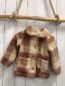 Preview: H&M  Teddyjacke  Gr. 92  beige hellbraun rost kariert 