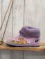 Preview: Beck  Hausschuhe  Gr. 31  lavendel Walkstoff + Strickbund Reh 