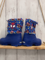 Preview:   Gummistiefel Gr. 27  blau Spiderman gelbe Sterne gefüttert 