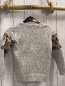 Preview:   Pullover  Gr. 104  hellgrau meliert Strick Elch mit roter Plüschnase braune Kirstalle 
