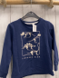 Preview: Okaidi Pullover  Gr. 110  blau weiße Dinoskelette 