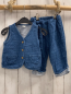 Preview: 2tlg H&M  Weste + Hose  Gr. 80  blau weiße Striche 