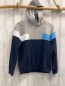 Preview: S´ Oliver  Pullover  Gr. 152  grau Kapuze + hellbla weiße Streifen am Ärmel + blau 