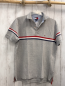 Preview: Tommy Hilfiger  T-Shirt  Gr. 170/176  grau Polokragen + rot blau weißer Bruststreifen