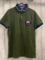 Preview: Tommy Hilfiger Poloshirt Gr. S oliv blauer Bund + Kragen