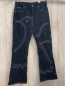 Preview: Dsquared Hose Gr. M blau Jeans weiße Ziernähte