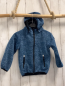 Preview: Name it  Softshelljacke  Gr. 104  petrol hellblau grau meliert schwarzer Bund Kapuze 