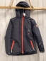 Preview:   Winterjacke  Gr. 146  grau hellgraue Punkte orange Reißverschluss 