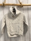 Preview:  Pullover Gr. 104  grau großer Kragen Strick Zöpfe