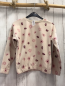 Preview:   Pullover  Gr. 128  beige rosa aubergine Blumen 