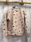 Preview:   Pullover  Gr. 128  beige rosa aubergine Blumen 
