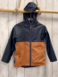 Preview:   Regernjacke  Gr. 122  blau braun gummiert Kapuze 