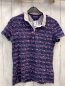 Preview: Tommy Hilfiger  Poloshirt  Gr. 152  blau Früchte Blätter rosa hellblauer Polokrage 