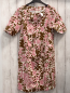 Preview: Boden  Kleid  Gr. 158/164  weiß rosa brauner Druck mit Blättern + Punkten 
