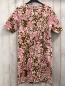 Preview: Boden  Kleid  Gr. 158/164  weiß rosa brauner Druck mit Blättern + Punkten 