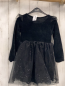 Preview: H&M  Kleid  Gr. 110  schwarzes Nickyoberteil Tüllrock mit silber Glitzerpunkten 