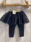 Preview: petit bateau Leggings Gr. 68  blau glitzer + Rock mit gold Glitzerbund 