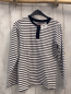 Preview:   Langarmshirt  Gr. 146/152  weiß blaue Streifen 