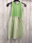 Preview: Zara  Kleid  Gr. 152  hellgrünes Rippenoberteil hellgrün weiß gestreifter Rock 