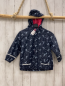 Preview:   Regenjacke  Gr. 98  blau gummiert hellblaue Einhörner pink Fleecefutter 