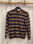 Preview: MaxMara  Pullover  Gr. 152  braun schwarz lila weiße Streifen 100 % Cashmere 