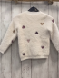 Preview:  Pullover Gr. 92  weiß Strick flusig flieder Herzen