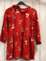 Preview: H&M Kleid  Gr. 128  rot Rehe Rüschenkragen